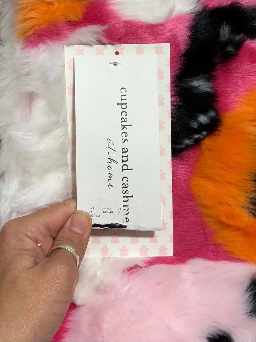 NEW Cupcakes & Cashmere Plush Reversible Halloween Faux Fur Cozy Throw Blanket